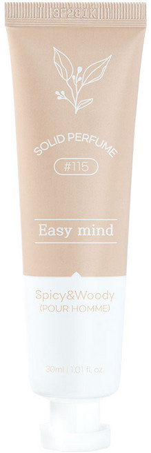 EasyMind 固體香水 115 辛辣木質香, 1個, 30ml