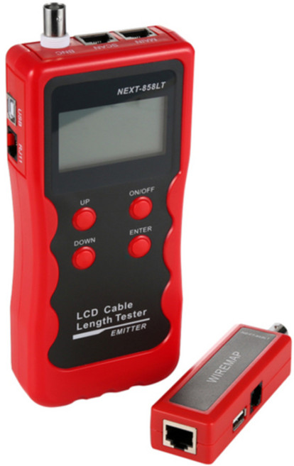 넥스트유 랜케이블 테스터기 NEXT-858LT, 레드 + 블랙, 1개