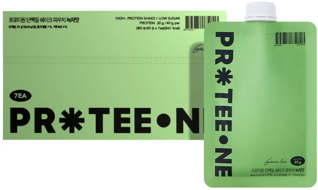 프로티원 단백질 쉐이크 파우치 녹차맛, 280g, 1개 - 쿠팡