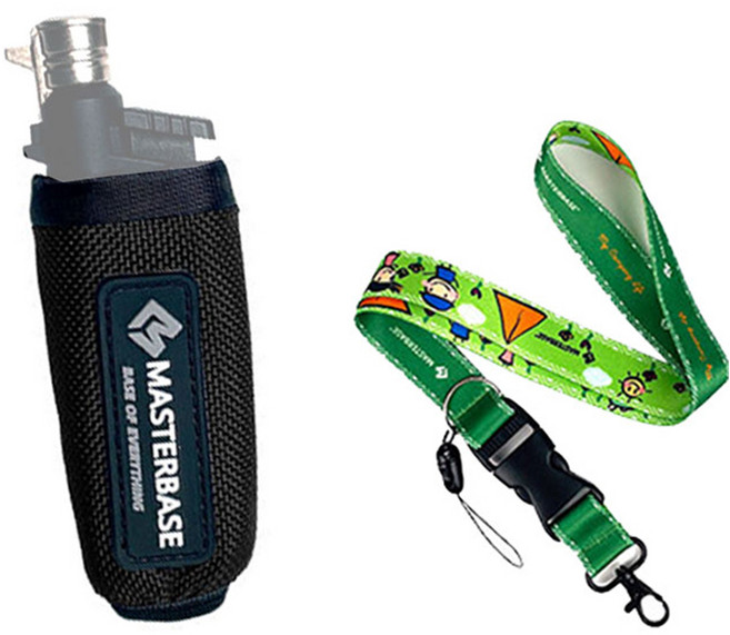 MASTERBASE SOTO噴火槍 ST-487/480用 軟殼保護套 + 掛繩組, 1套, 黑色(收納袋), My Camping Life(掛繩)