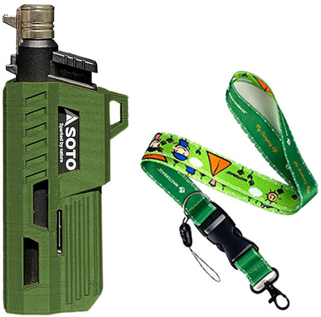 마스터베이스 토치 ST-487 전용 마그네틱 케이스 + 랜야드 세트, OD + 마이캠핑라이프, 1세트