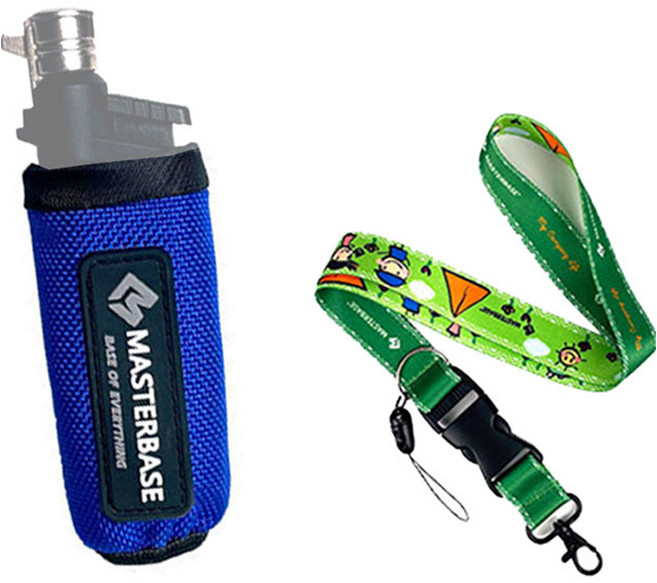 MASTERBASE SOTO噴火槍 ST-487/480用 軟殼保護套 + 掛繩組, 1套, 藍色(收納袋), My Camping Life(掛繩)