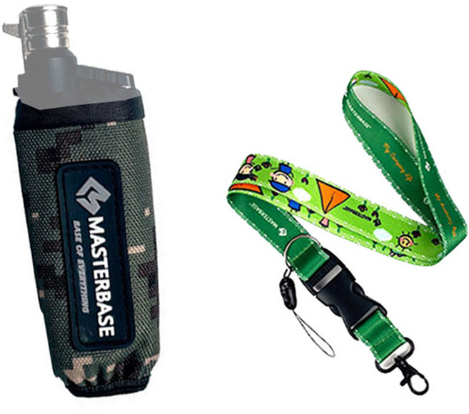 MASTERBASE SOTO噴火槍 ST-487/480用 軟殼保護套 + 掛繩組, 1套, 數位迷彩(收納袋), My Camping Life(掛繩)