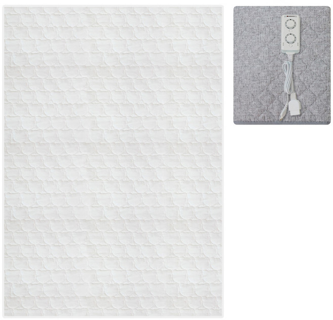 베베누보 커버분리형 온열 전기매트 베이지그레이 베어 방수 BBNV101W-MD3A + 전용 세탁망 세트, 패밀리(200 x 150 cm)