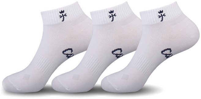 까스텔바작 여성용 논쿠션 단목 양말 3족 세트 CSM-14, 화이트, 1세트