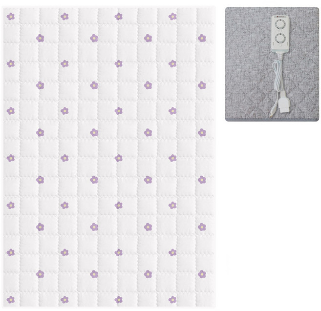 베베누보 커버분리형 온열 전기매트 라벤더 일반 + 전용 세탁망 세트 BBNV101W-MD3A, 패밀리(200 x 150 cm)