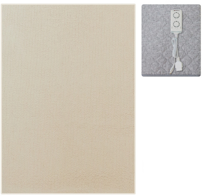 타이틀/베베누보 커버분리형 온열 전기매트 베이지 일반 60수면 BBNV101W-MD3A + 전용 세탁망 세트, 패밀리(200 x 150 cm)