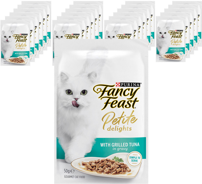 팬시피스트 3개월 이후 고양이 쁘띠딜라이트 주식 파우치, 참치, 50g, 24개