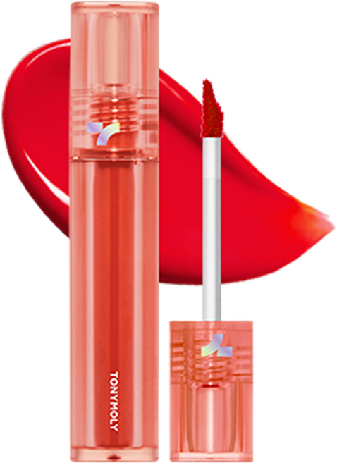 TONYMOLY 完美耀眼唇釉, 1支, 4g, 02 Tomato Shocking