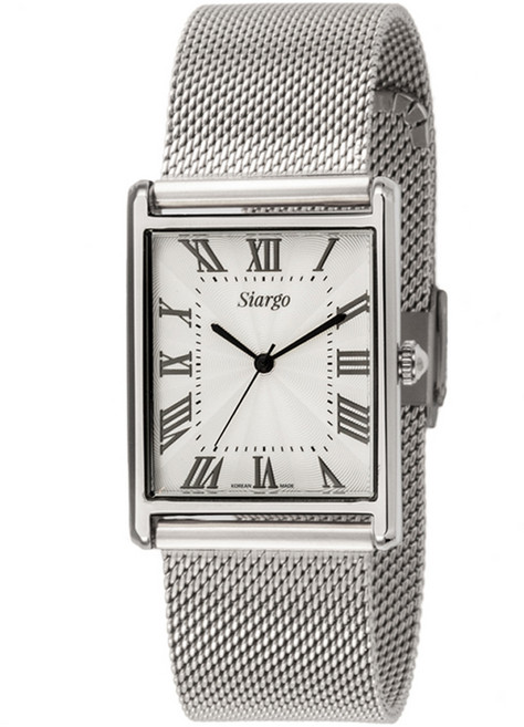 시아르고 펜넬SL컬렉션 매쉬 스틸 메탈 패션 사각 손목 시계 L SG010