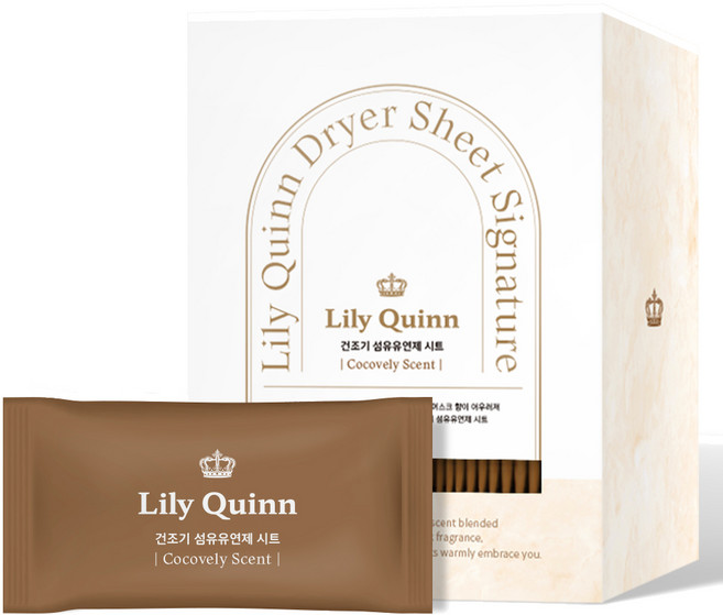 릴리퀸 프리미엄 건조기 섬유유연제 시트 코코블리 본품, 1개, 40개입