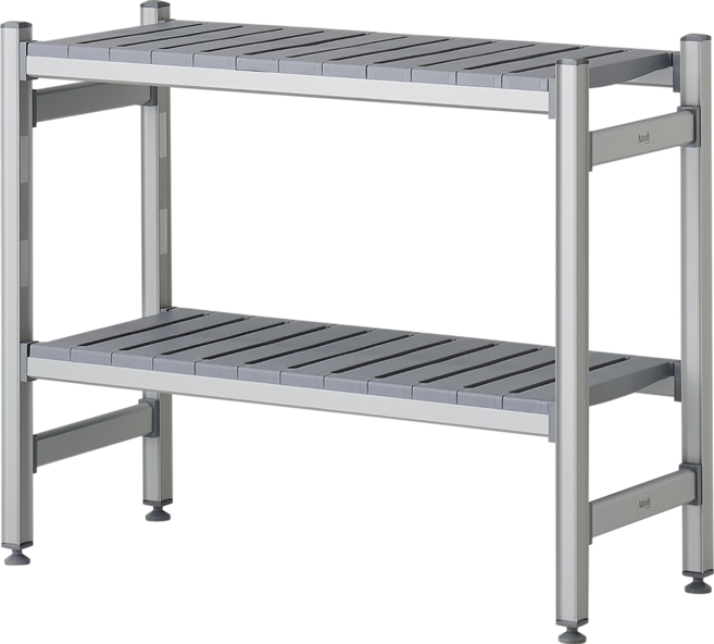 아톤 국내 제조 다용도 조립식 수납 베란다 알루미늄 선반, 실버, 2단