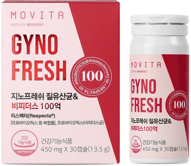 지노프레쉬 질유산균 앤 비피더스 100억, 30정, 1개