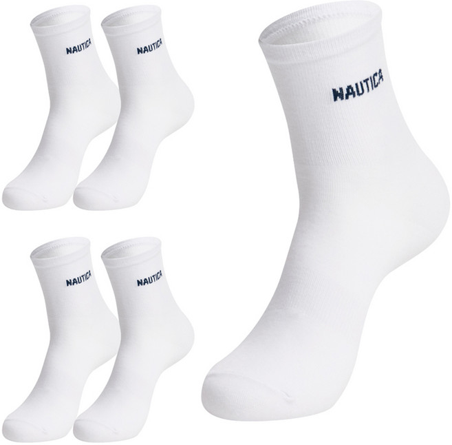 NAUTICA 基本中筒襪5雙