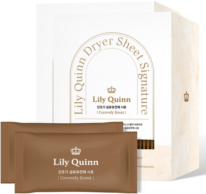 릴리퀸 프리미엄 건조기 섬유유연제 시트 코코블리 본품, 2개, 40개입