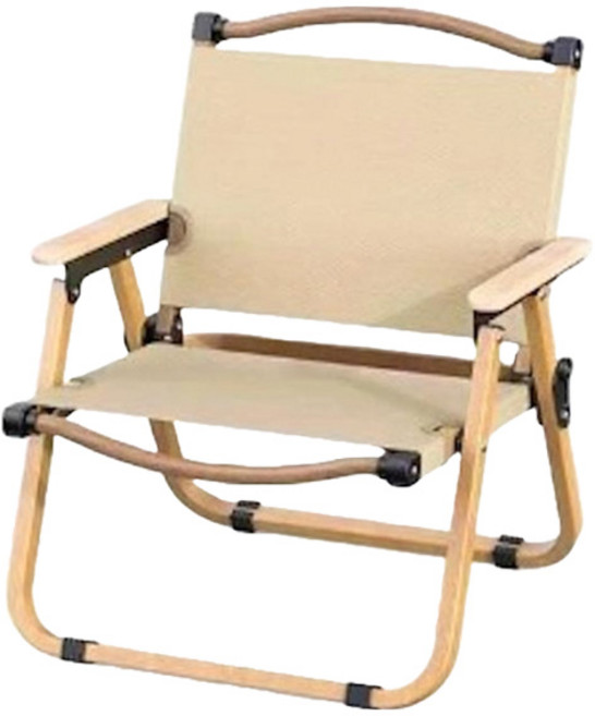 어린이 빈티지 캠핑 경량 접이식 의자, 우드, 1개