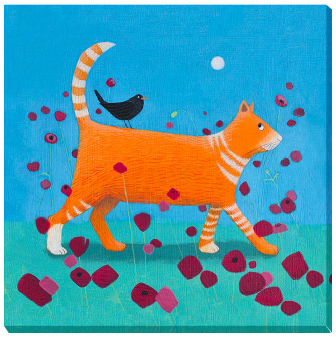 아트마트 동물 일러스트 아이방 포스터 Day Tripper 에일사 블랙, 캔버스액자