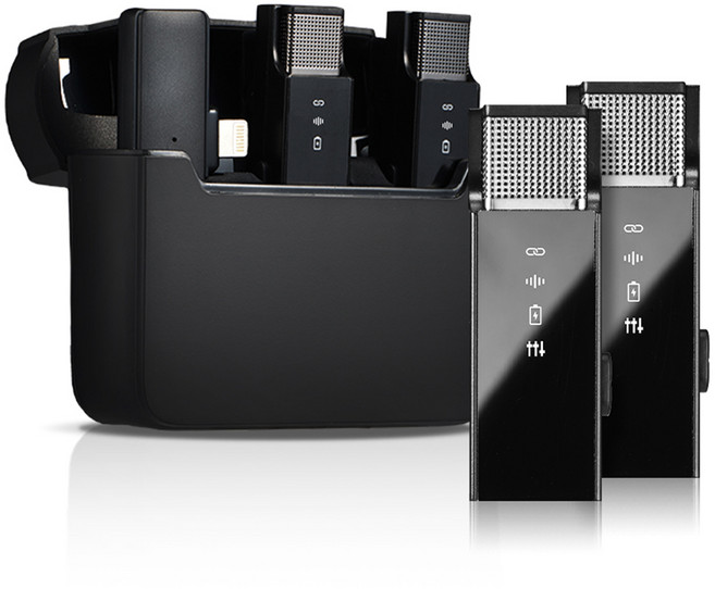 미로라이브 스마트폰 아이폰 안드로이드 2.4G 무선 핀마이크 세트 와이어리스 쿼드 4채널 C타입, 1세트