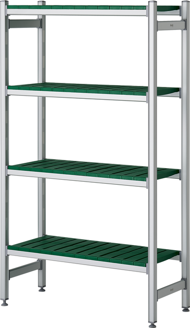 아톤 다용도 조립식 주방 베란다 수납 대형 알루미늄 4단 선반, 그린, 1개