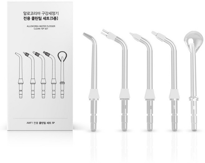알로코리아 구강세정기 전용 클린팁 5종 세트, 1세트, AWF1