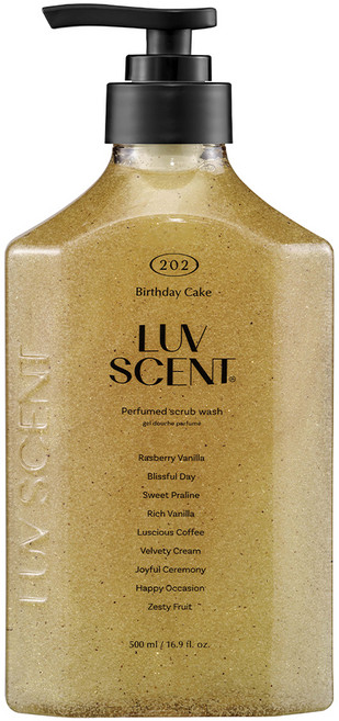 Luv Scent 磨砂沐浴露 202 Birthday Cake, 500ml, 1瓶