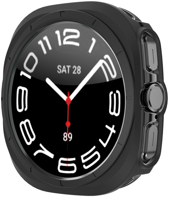 모할랩 갤럭시워치 호환 액정 보호 하드 케이스 47mm, 01 블랙, 1개