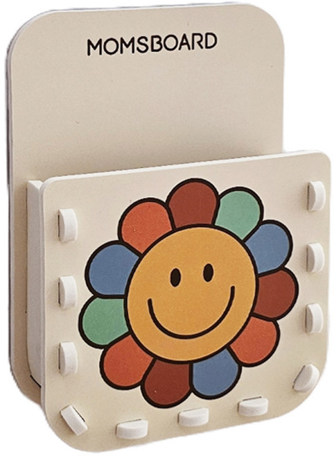 맘스보드 스마일 자석 펜꽂이 11.5 x 5.5 x 16 cm, 레트로 데이지, 1개