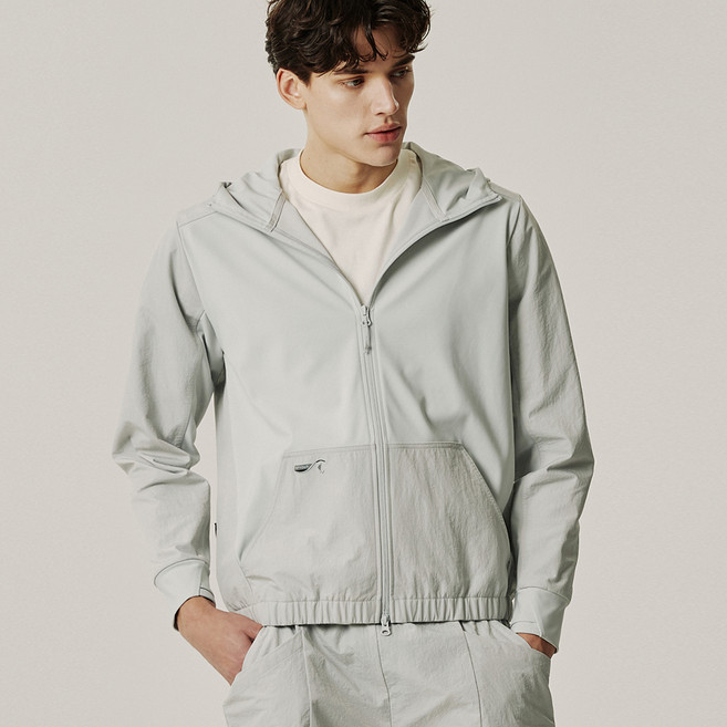 SPYDER 男款 TEAM VENOM 梭織拼接連帽拉鍊外套