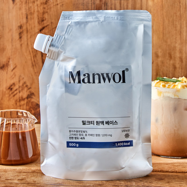 만월회 밀크티 원액 베이스, 500g, 1개