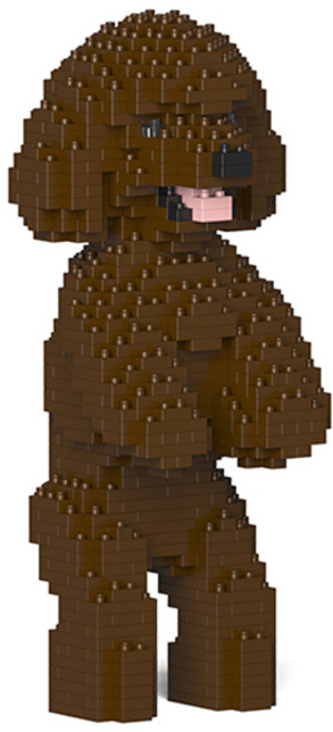 JEKCA 站立玩具貴賓犬積木 S, 深棕色, 1個