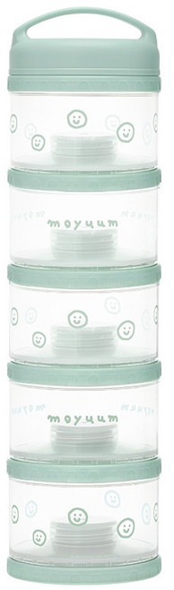 모윰 유아용 5단 분유케이스, 민트, 1개
