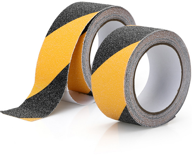 뉴비아 미끄럼방지 테이프 5cm x 5m, 블랙 옐로우, 2개