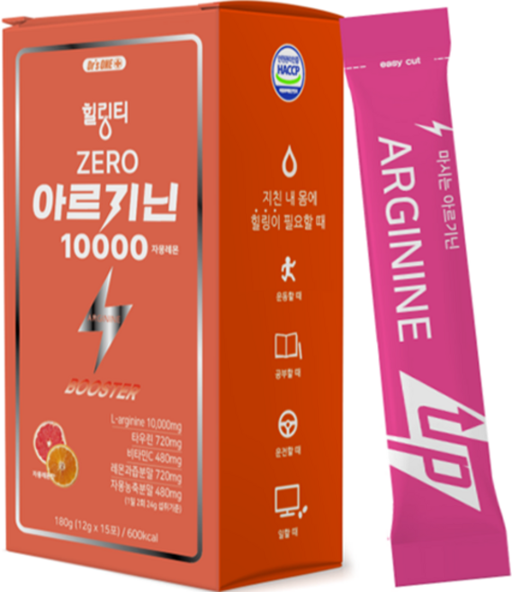 닥터스원 힐링티 아르기닌 10000 자몽레몬맛 ZERO 15포, 180g, 1개