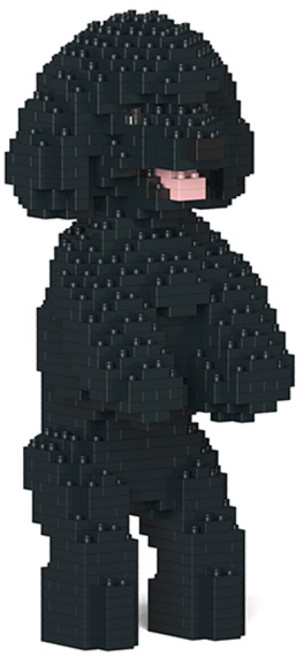 JEKCA 站立玩具貴賓犬積木 S, 黑色, 1個