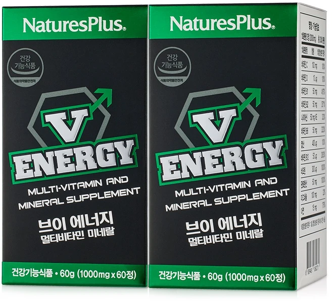네이처스플러스 브이 에너지 미네랄 멀티비타민, 60정, 2개 - 쿠팡