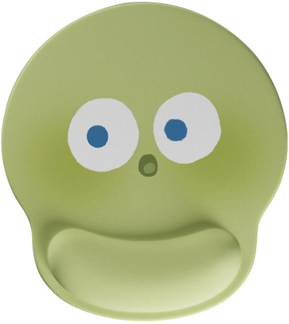 허니버블 깜찍 이모티콘 손목보호 마우스패드, 그린, 1개