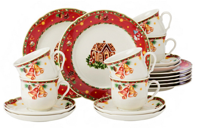 셀트만바이덴 마리 루이스 크리스마스의 향수 커피 세트 18p, 혼합색상, 커피컵 0.23L x 6p + 소서 15cm x 6p + 플레이트 20cm x 6p, 1세트