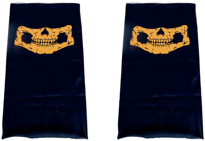 스투피드 할로윈 해골 바람막이 마스크, 오렌지, 2개