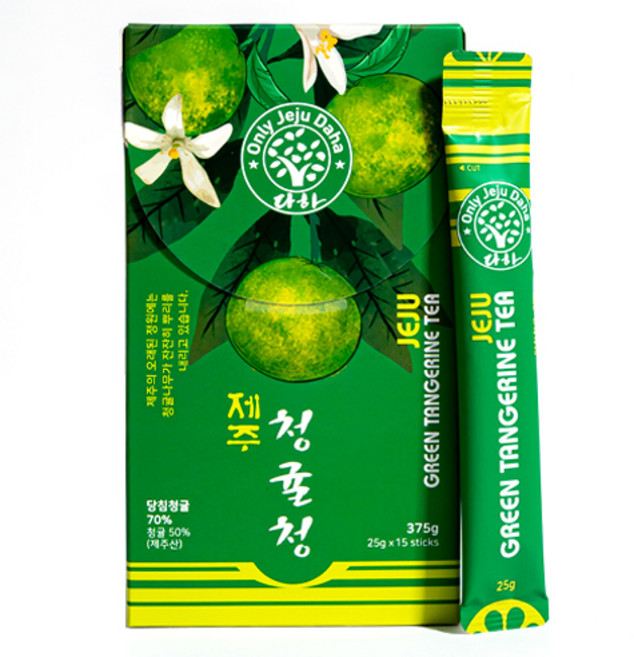 다하 제주 청귤청 스틱, 25g, 1개, 15개입