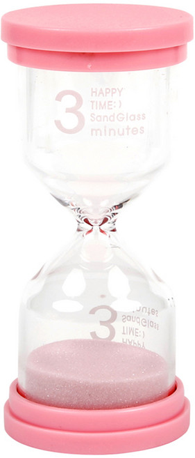 슈퍼쌤 탁상용 모래시계 3분, 1개, 핑크계열