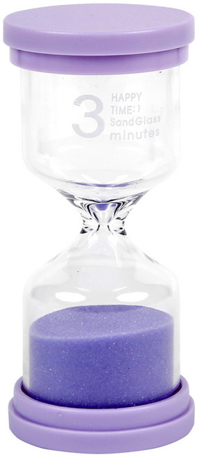 슈퍼쌤 탁상용 모래시계 3분, 1개, 바이올렛/보라계열