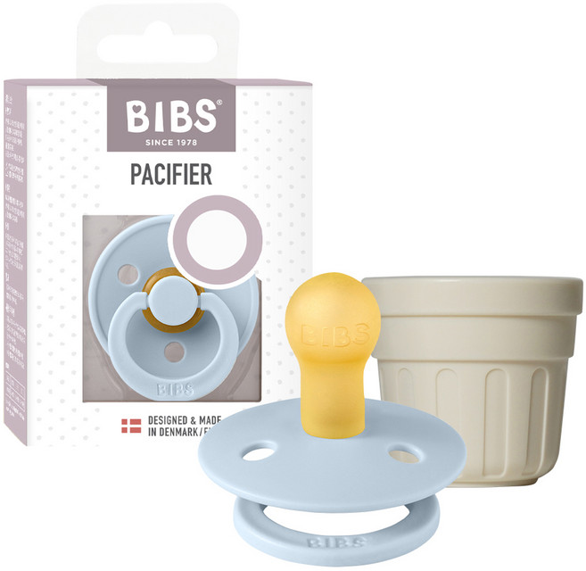 빕스 컬러 고무 쪽쪽이 + 전용캡 세트, 1단계, 03 베이비블루(쪽쪽이), 1세트