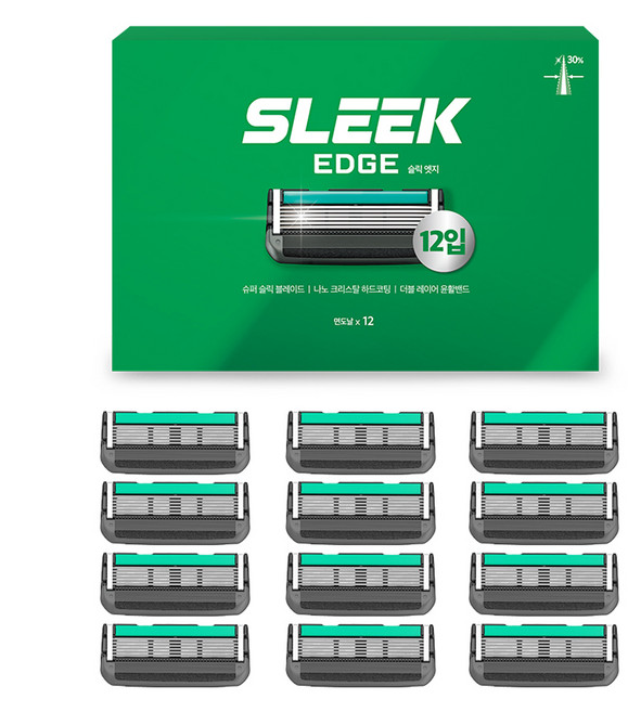 도루코 슬릭 엣지 면도날, 12개입, 1개