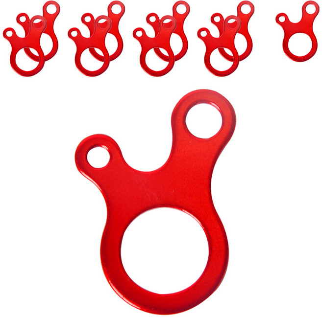 DM 캠핑용 다목적 텐트 조정 매듭 버클 10p, 레드