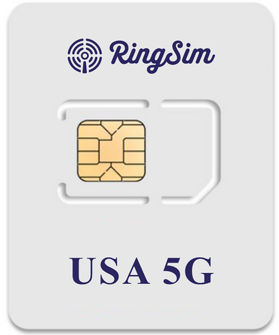 링심 미국 5G 매일 데이터 무제한 유심칩, 1개, 14일, 매일 2GB 소진시 저속 무제한