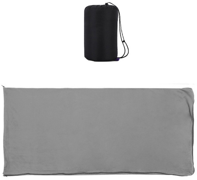 따봉오빠 야외 캠핑 차박 경량 접이식 확장형 침낭 담요 160 x 174 cm JNH1646, 그레이, 1개