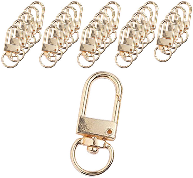 코히모 연결 키링 부자재 D고리 4W303, 골드, 25개