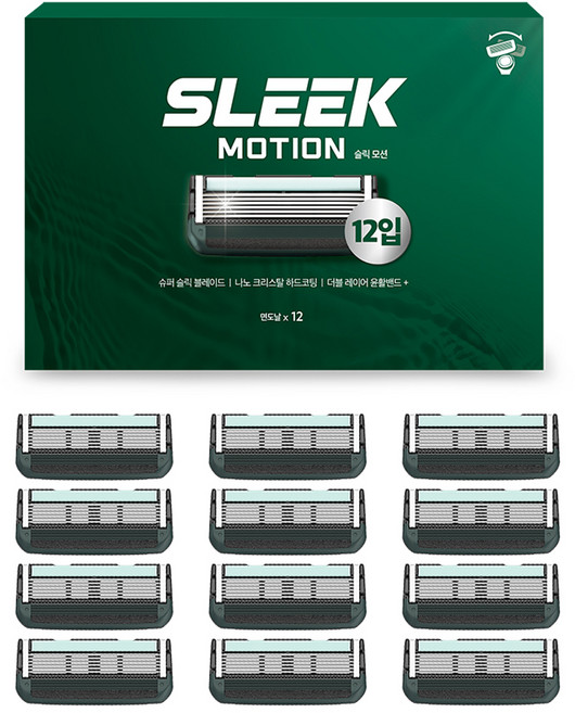 도루코 슬릭 모션 면도날, 12개입, 1개
