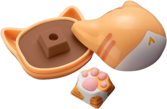 미소로운 심쿵 발바닥 커스텀 키보드 키캡, 오렌지