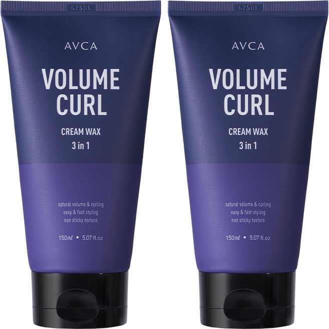 아브카 3 in 1 볼륨 앤 컬크림 왁스, 150ml, 2개